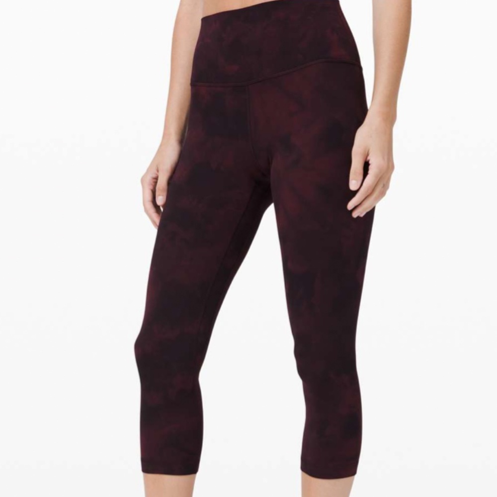 Lululemon Align Crop 21" - Diamond Dye Cassis Black Size 6